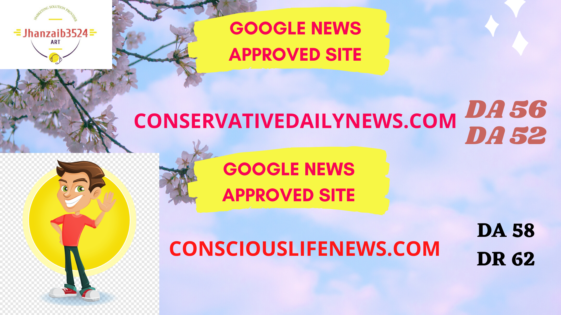 I will publish high quality SEO guest post on my da 56 and da 58 