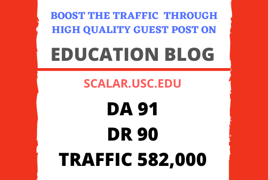 I will publish high quality SEO guest post on high quality Edu Blog