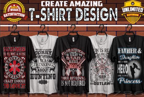 I will create eye catching custom t shirt design