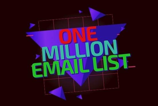 One million update Email list from USA 