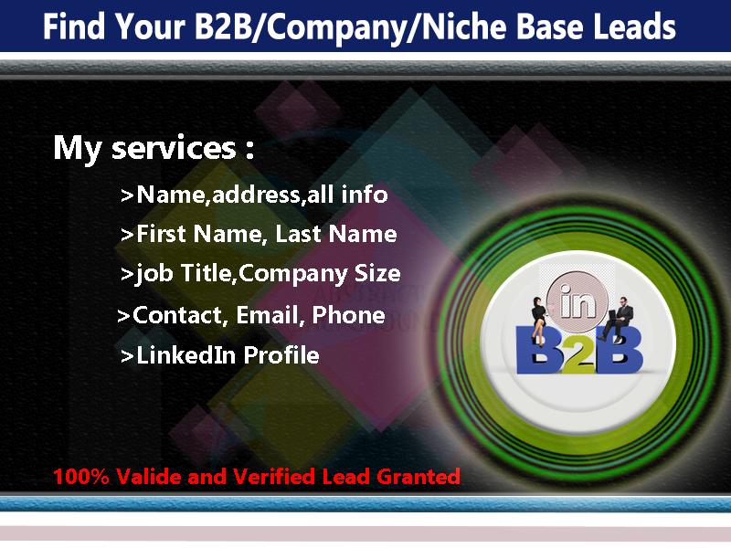 I will do provide targeted b2b lead generation and sales leads