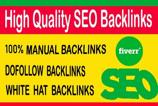 I will do high da, pa, dofollow, white hat SEO backlinks
