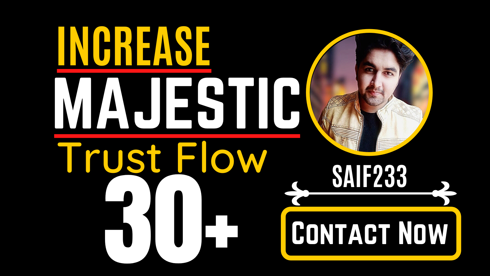 I will increase trust flow Majestic TF 30 plus