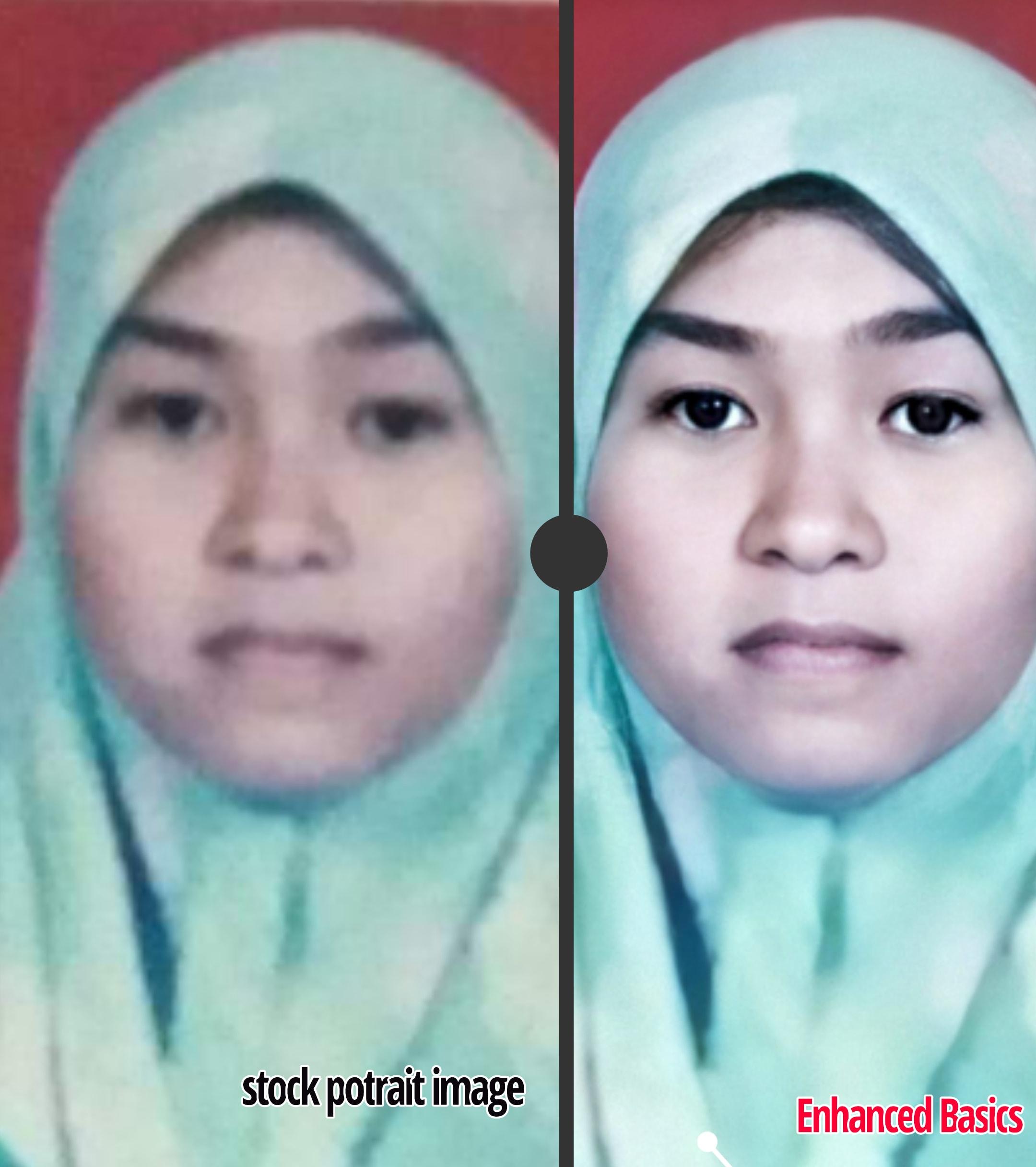 I will sharpen a low resolution or blurry portrait images to high definition