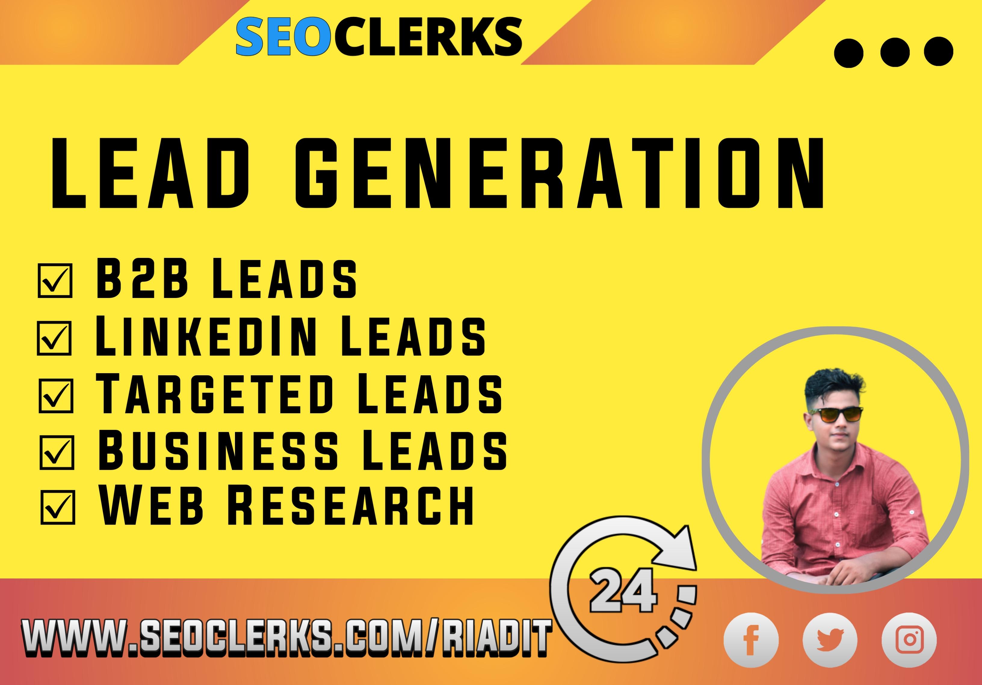 I will do b2b lead generation, data entry, and email scraping