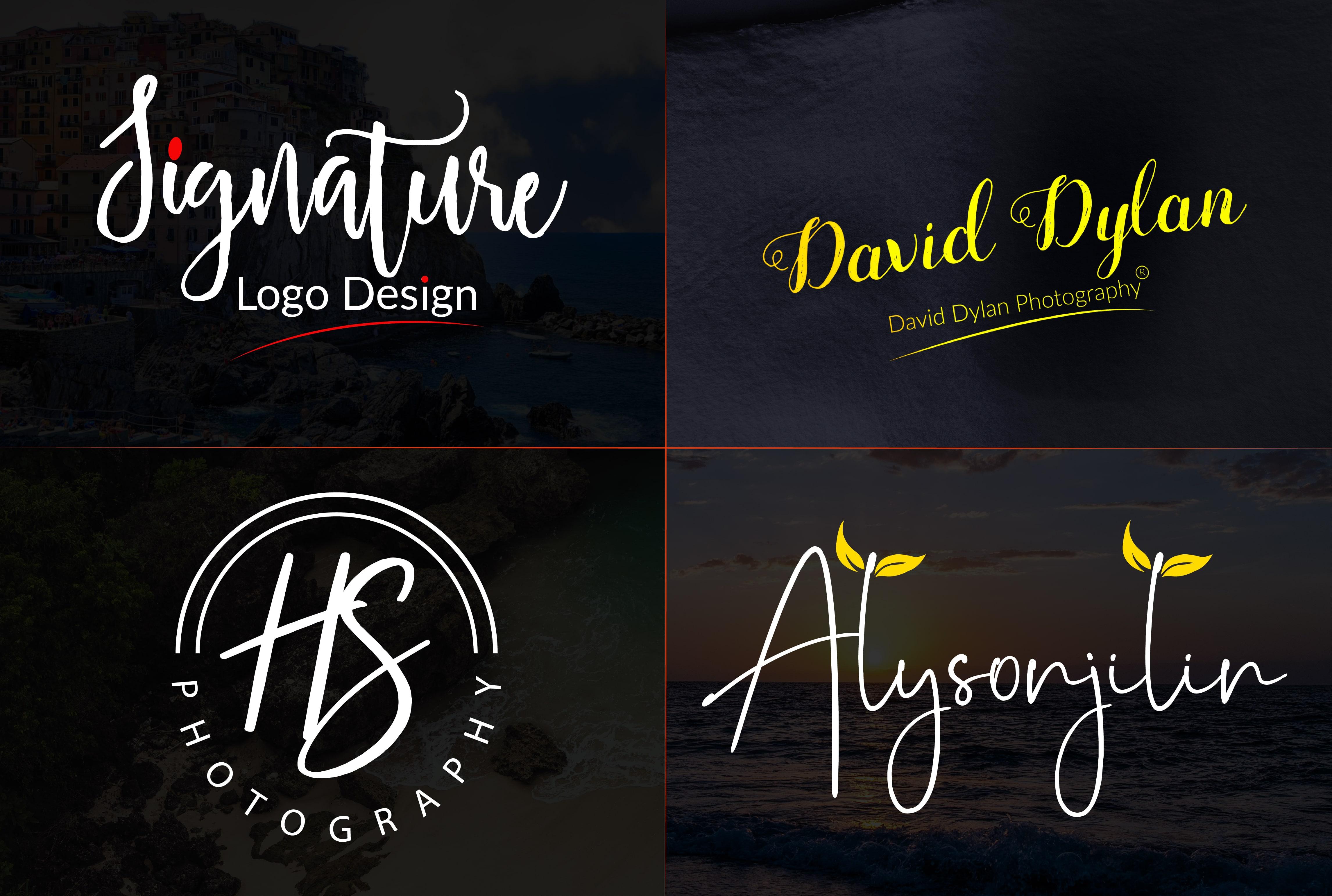design signature, scripted, calligraphy, handwritten logo