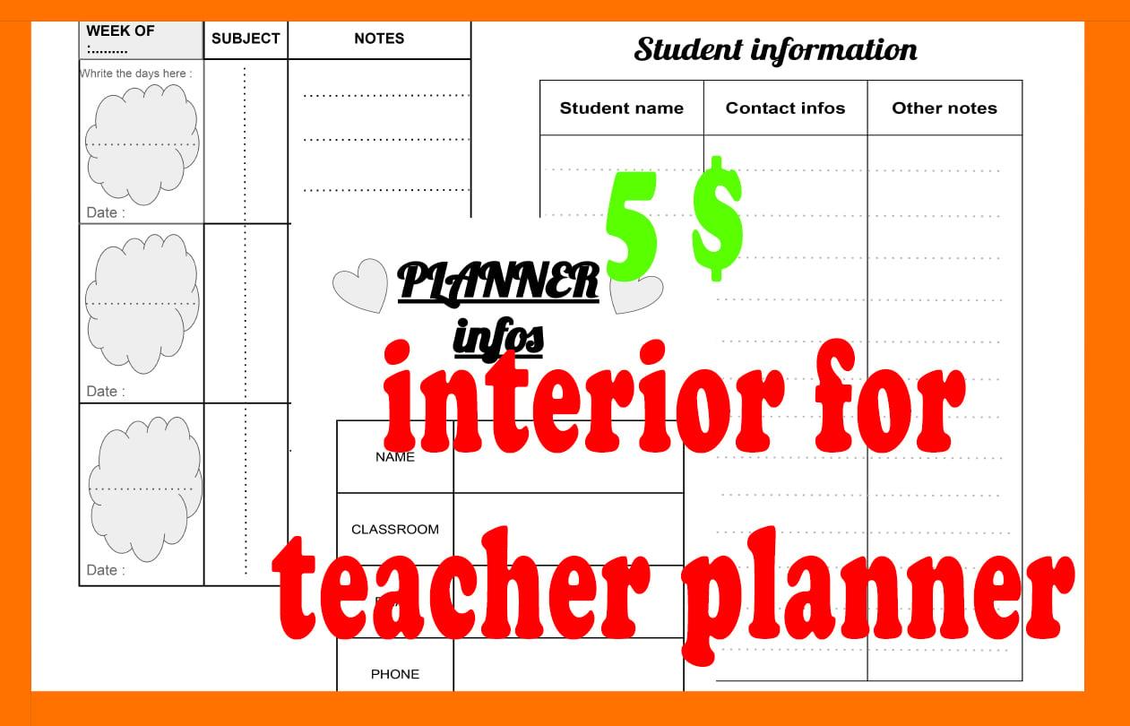 kdp , kindle amazon interior for teacher planner