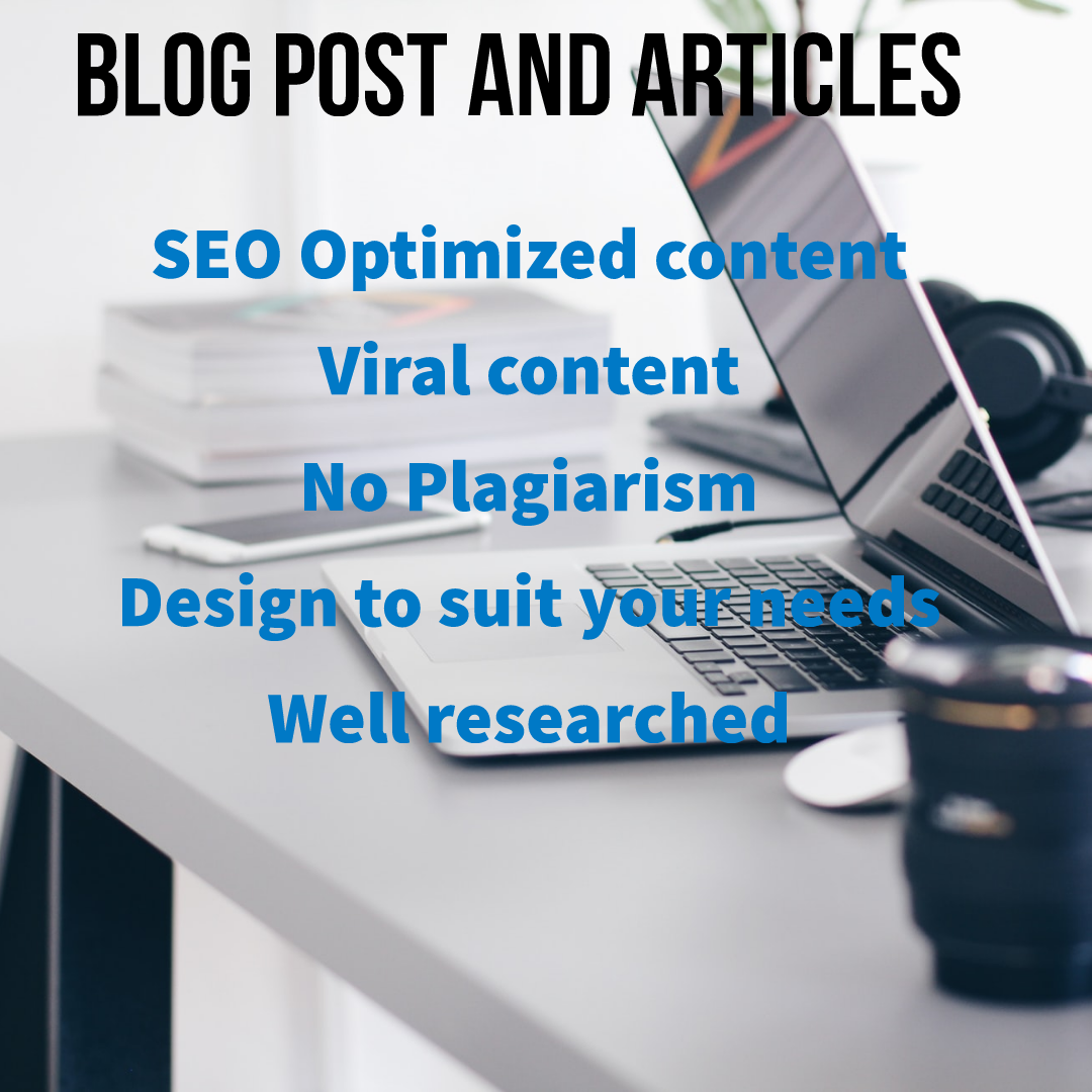 500+ words Original viral article Write ups for blog post or websites on any niche
