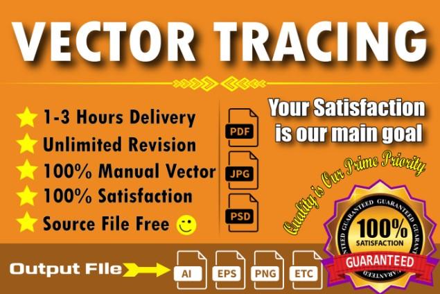 I will redraw, vectorize, convert logo or any graphics to vector within 3 hours