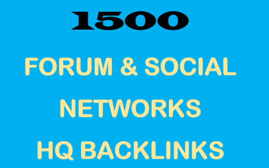 Create 1500 Forum & Social Networks Backlinks