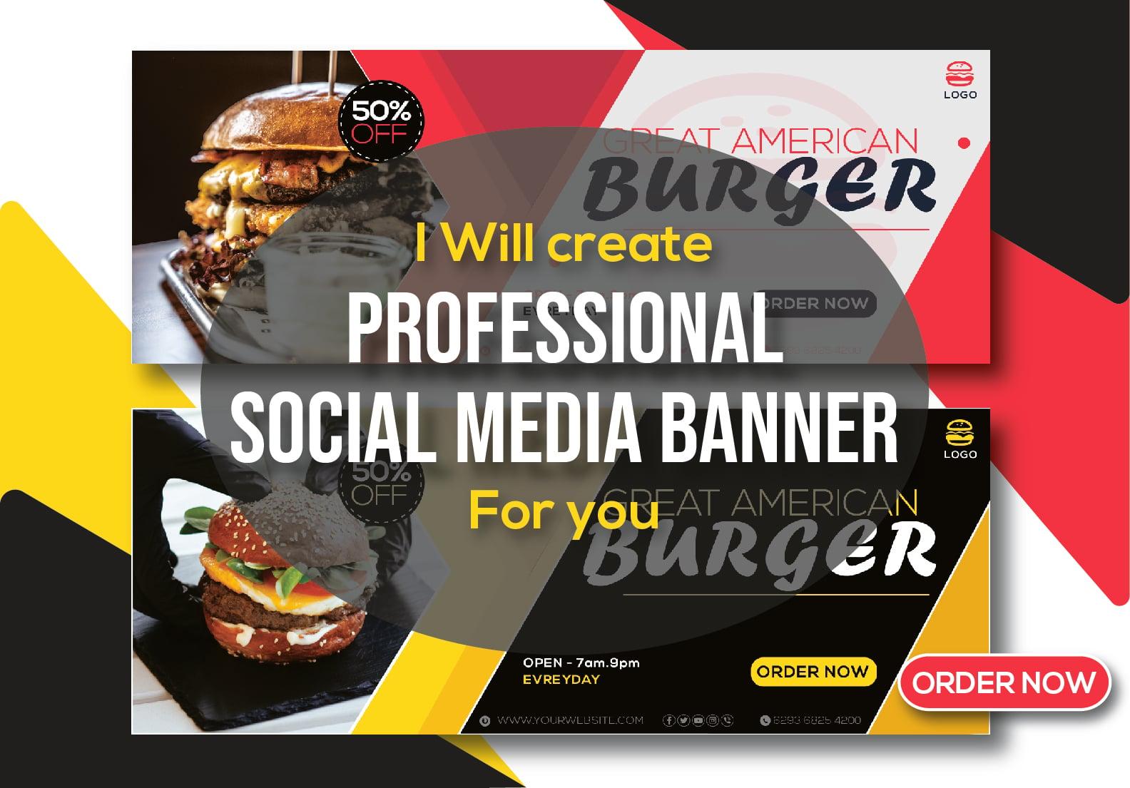 I will create professional social media banner for Facebook