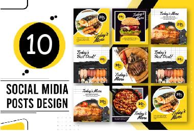 I will create professional social media post design for you