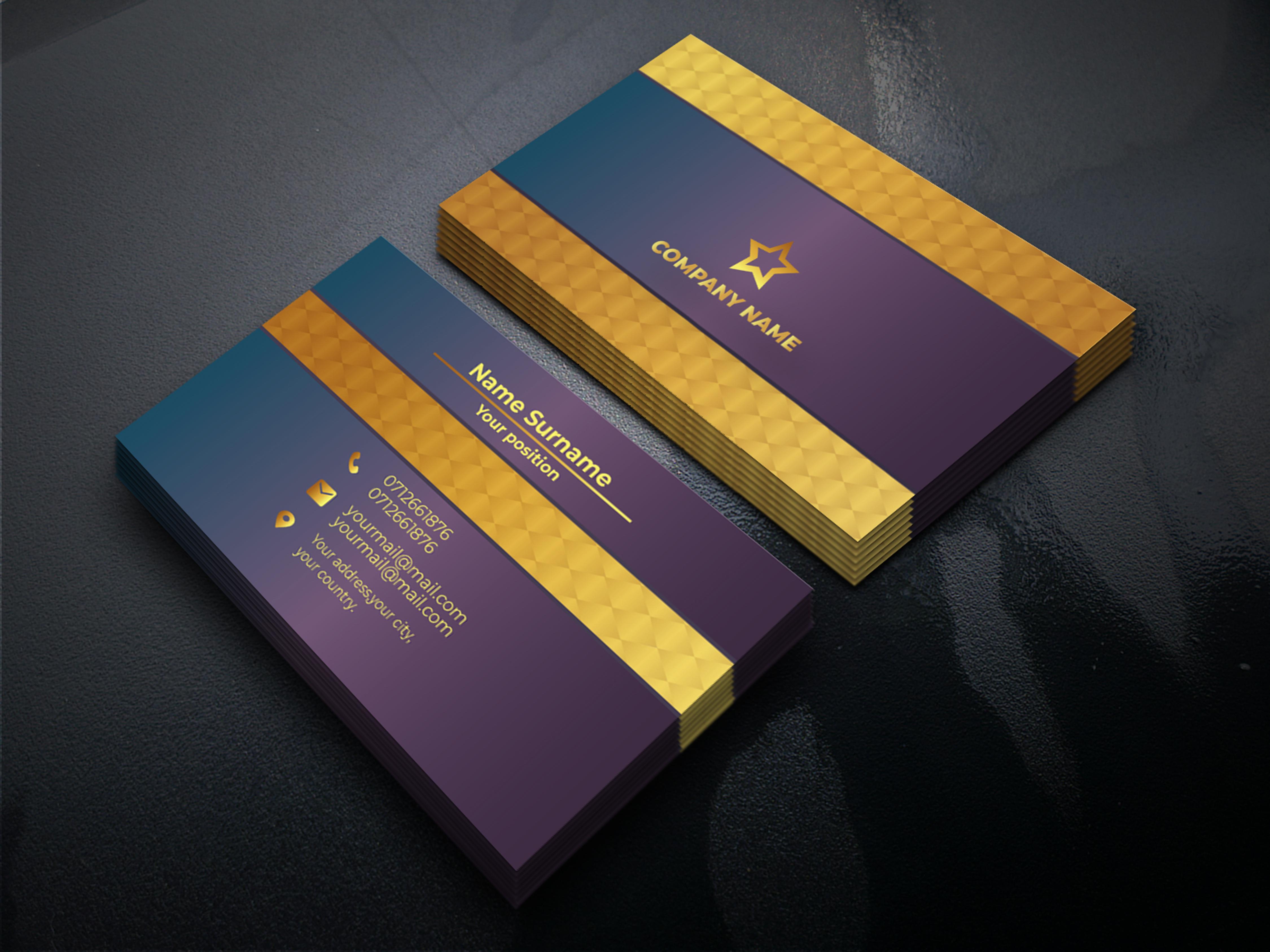 I will create a unique and luxury business card design