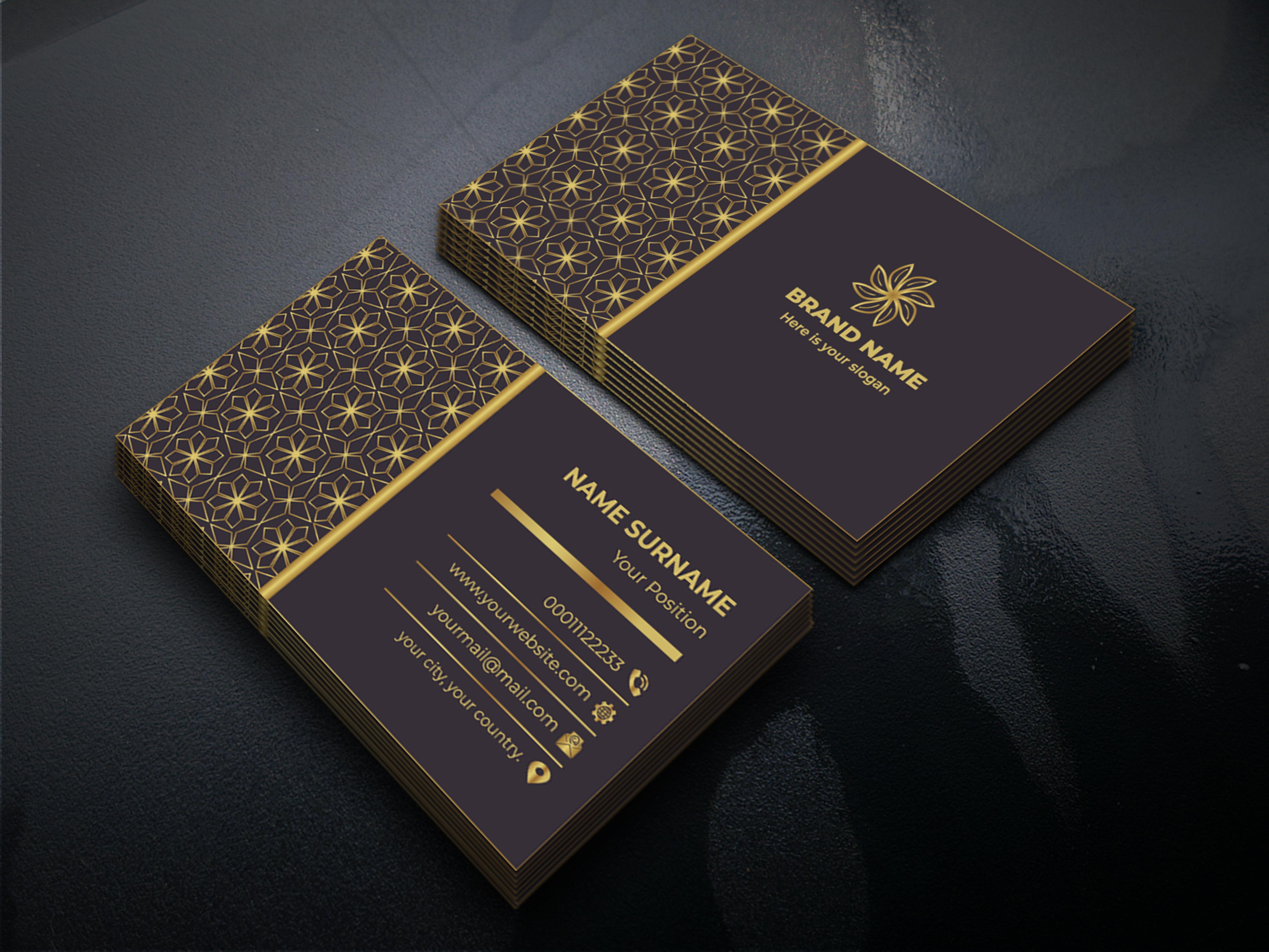 I will create a unique and luxury business card design