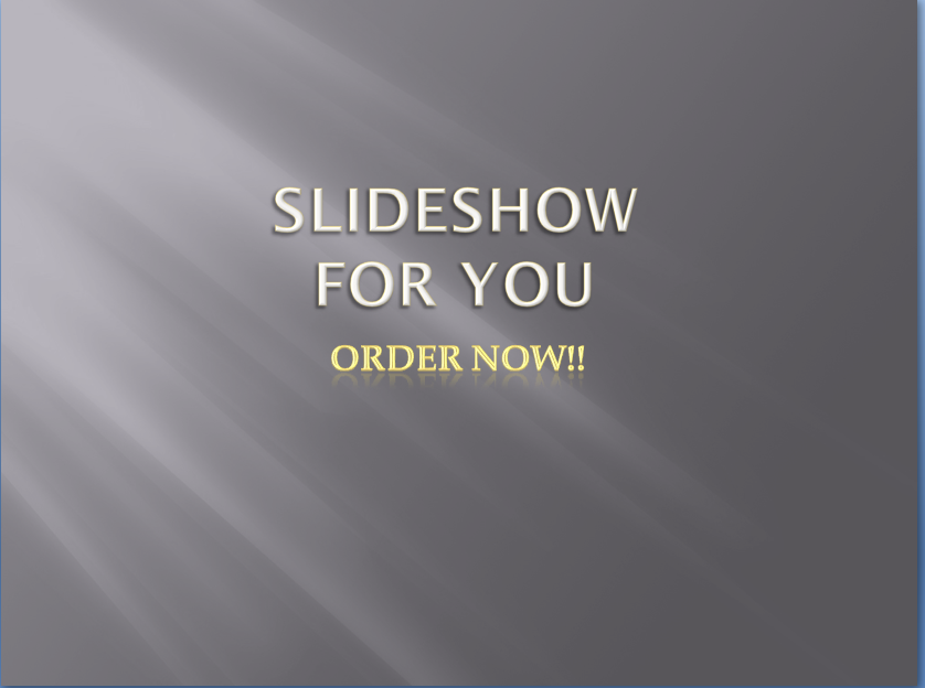 I will create professional slideshow for you 