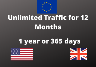 High quality Traffic for 12 Month USA, UK, Europe high quality, Low bounce rate, Targeted organic
