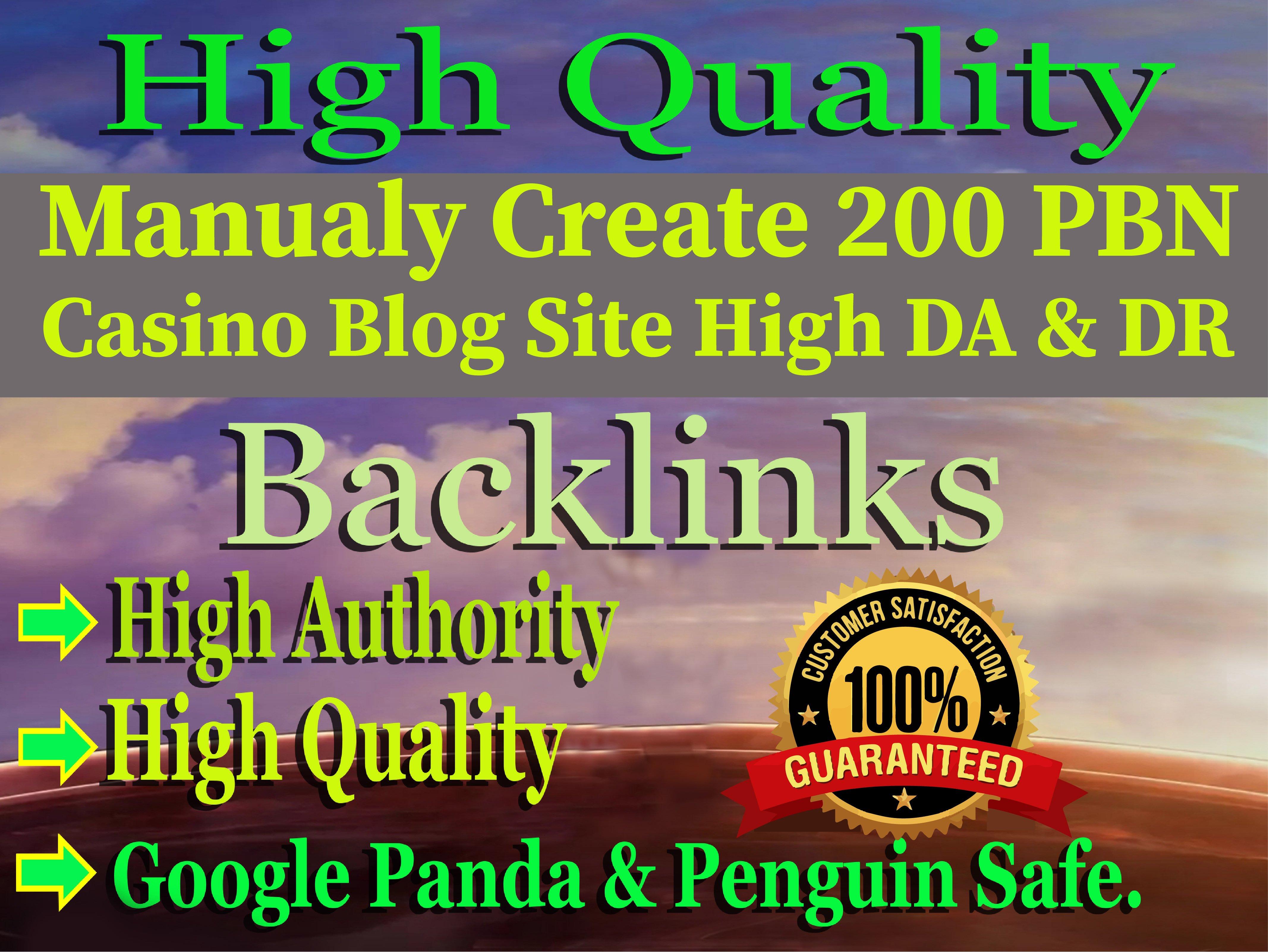 Create Permanent 200 powerful Casino, Gambling, Poker, Sports High Quality Blog Web2.0 PBN Backlinks