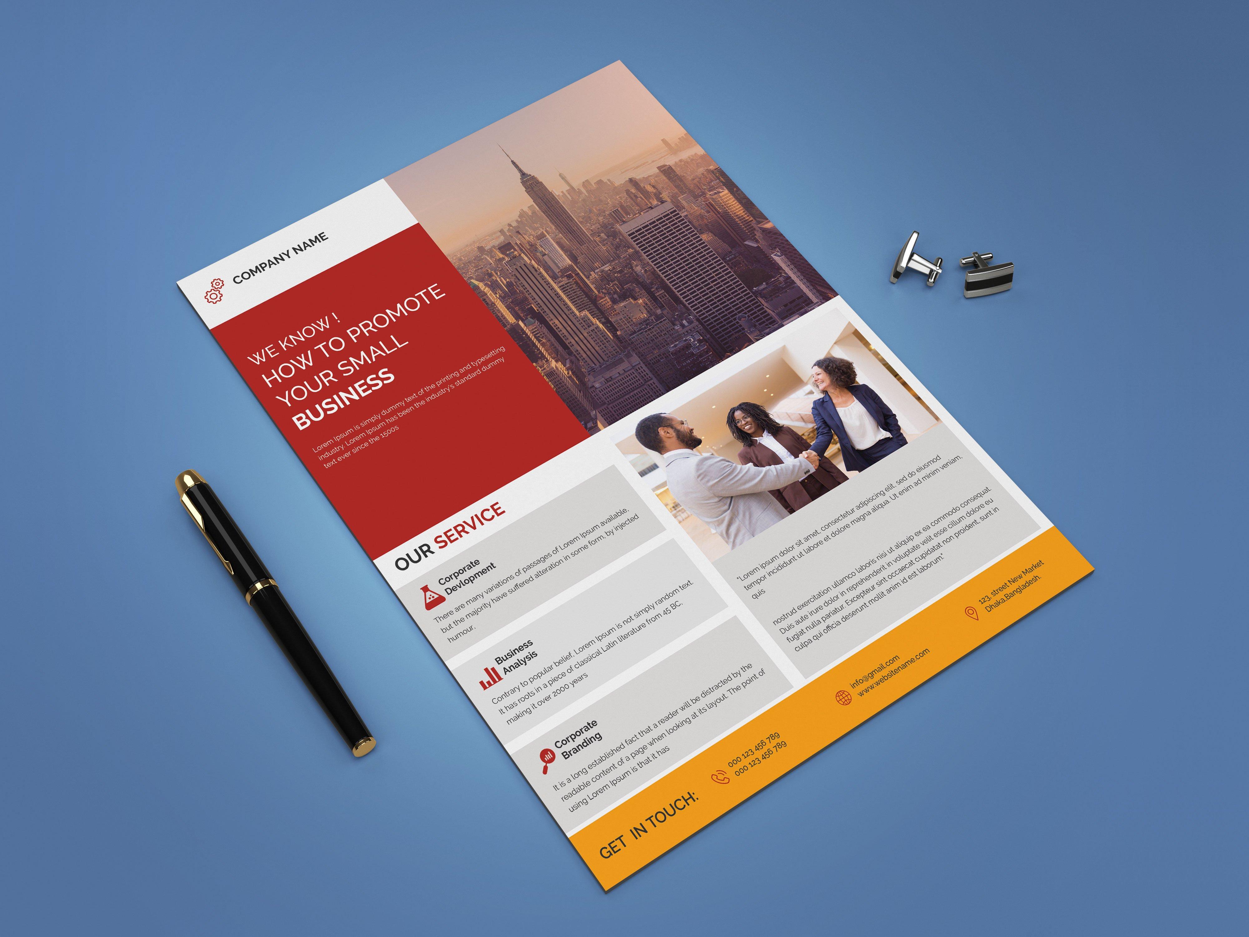 I will design professional business high-quality flyers/posters/leaflets in 48 hours.