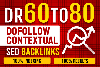 I will make 30 high DR 50 to 80 high quality dofollow backlinks for seo