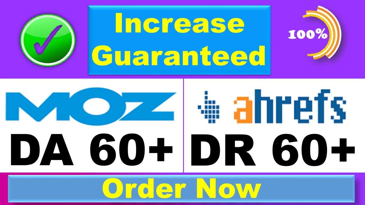 Increase your domain rating DR 40 domain authority DA 50 guaranteed result