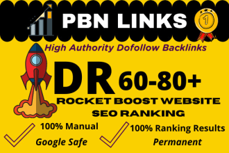 I will make 30 high DR 50 to 80 high quality dofollow backlinks for seo