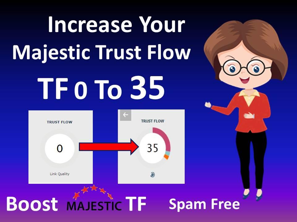 i'll increase majestic tf 30 plus guaranteed in 12days 
