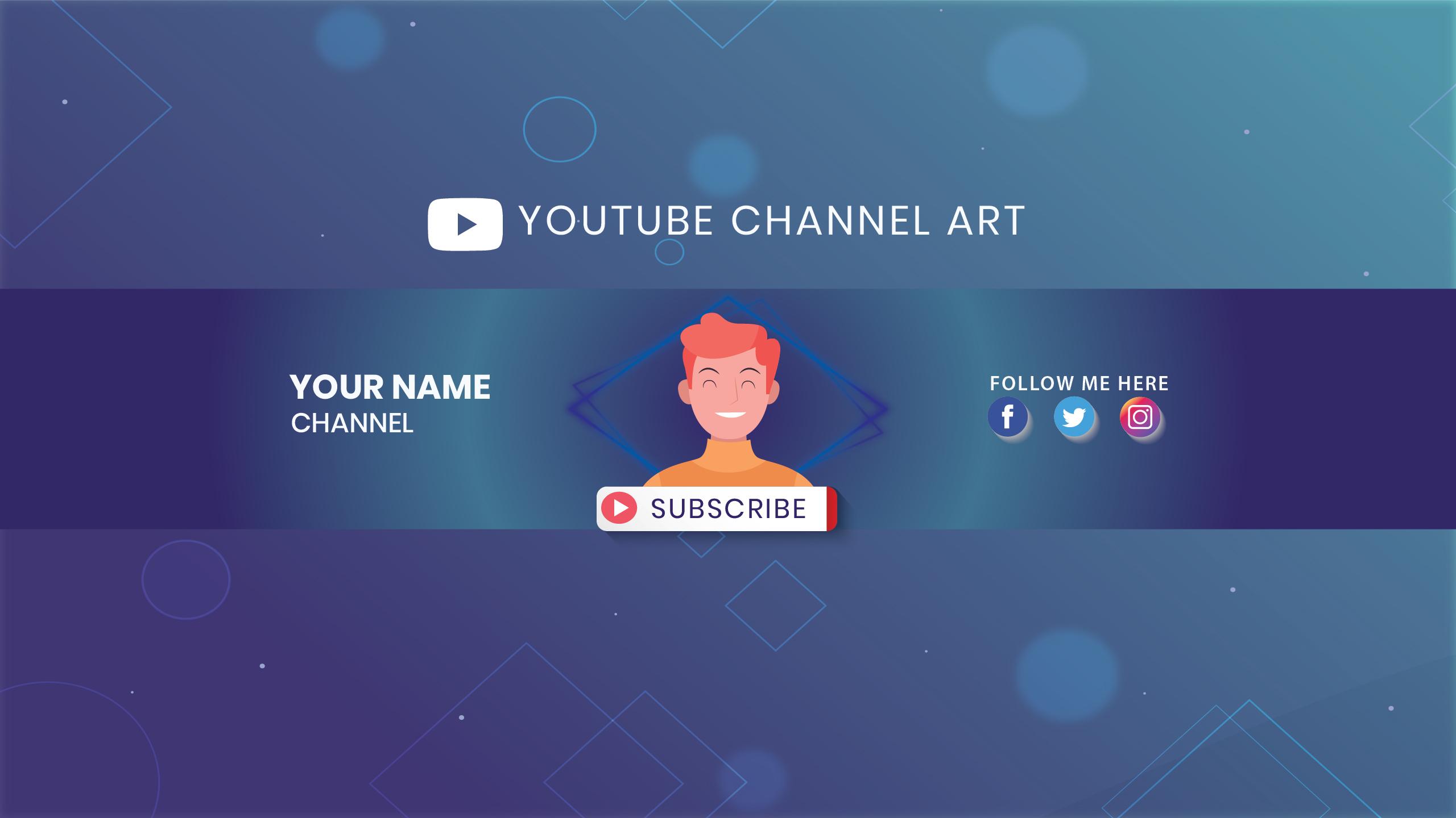 I will design professional youtube banner