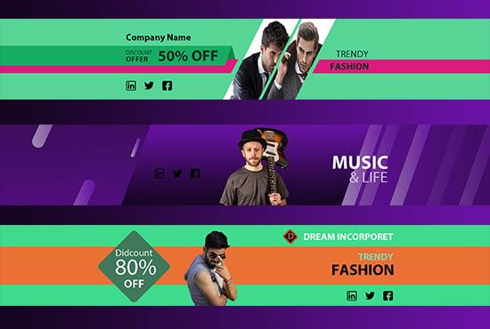 I will make creative professional youtube banner