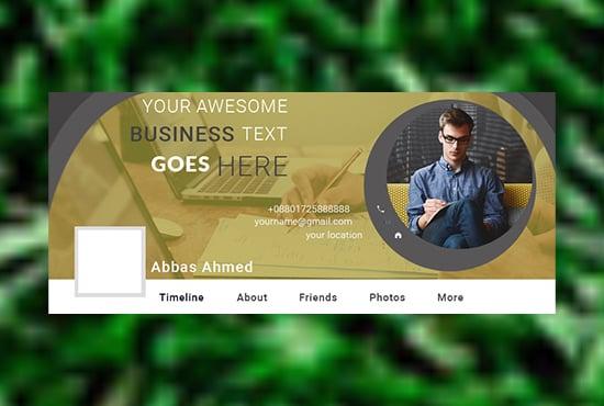 I will make professional facebook cover for you