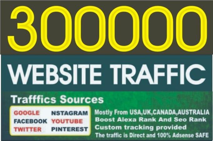 300,000 web traffic worldwide from TOP Social Media for