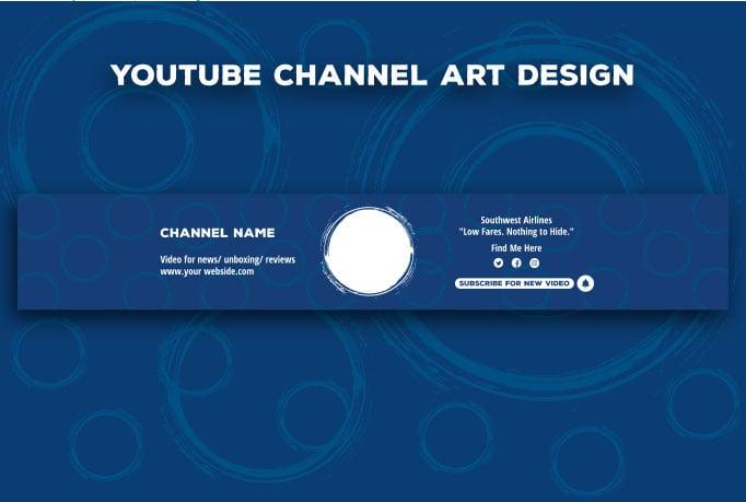 I will design Youtube banner for you in 19 hours