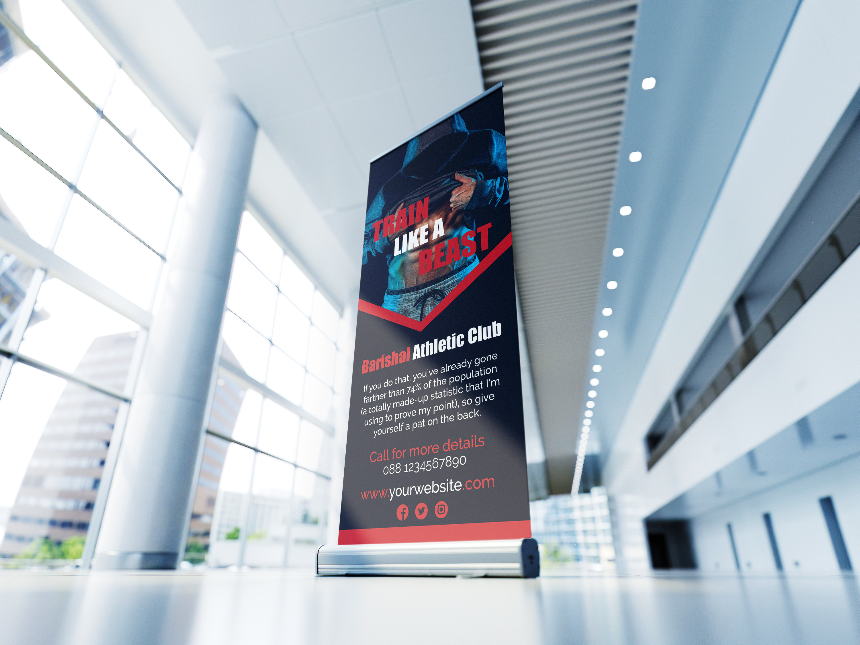 I will design roll up banner for your company