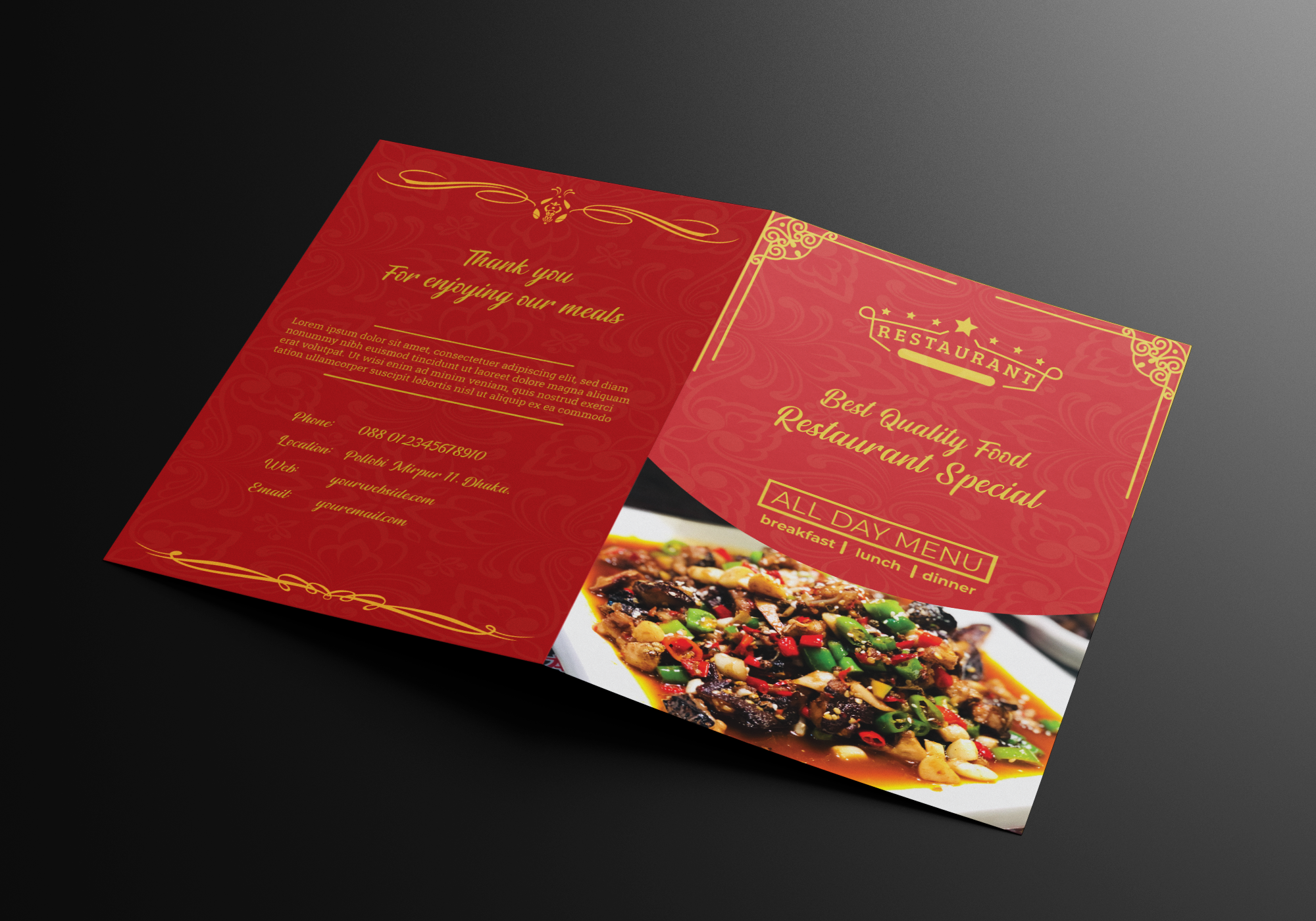 I will design delicious restaurant menu for you within 19 hours