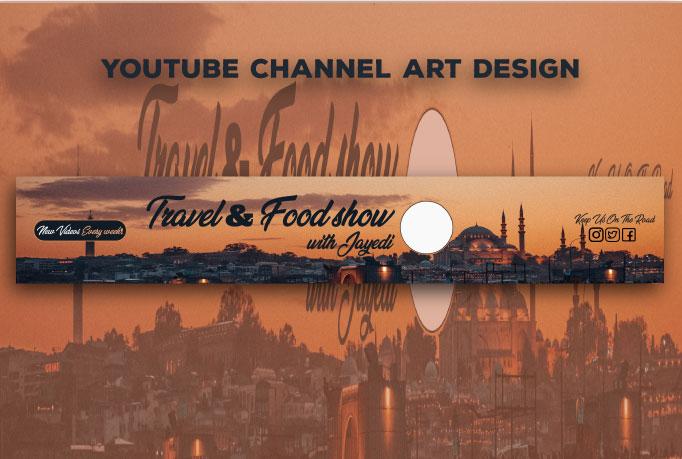 I will design Youtube banner for you in 19 hours