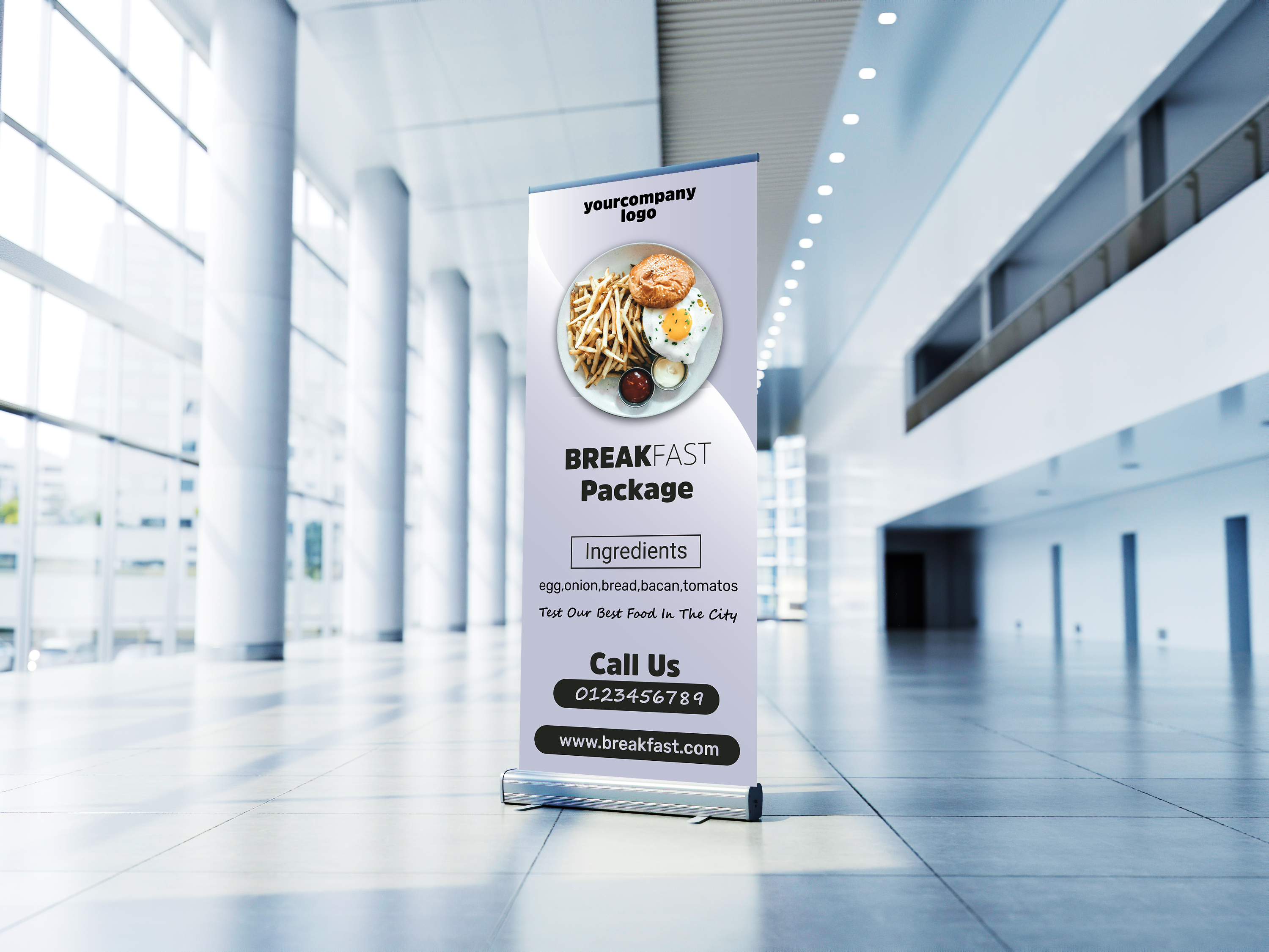 I will design roll up banner for your company