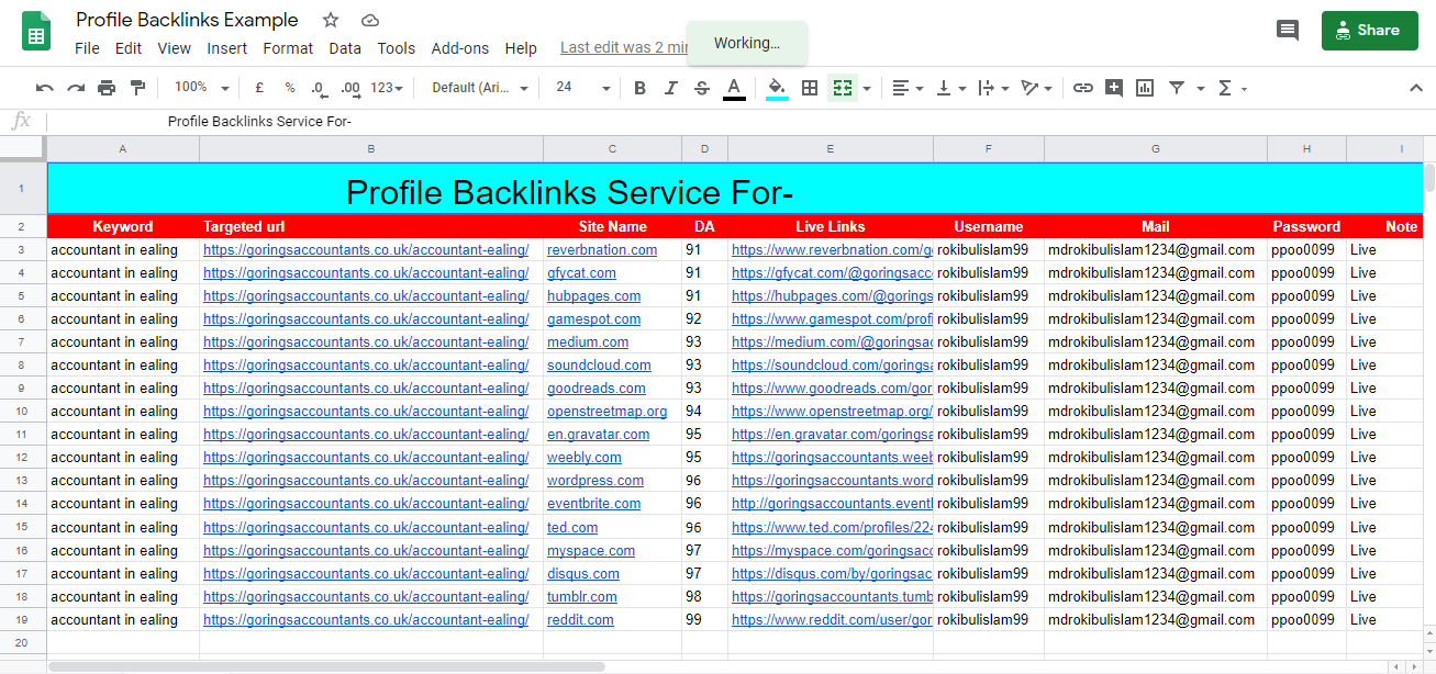Top 150 Unique High DA Profile Backlinks Service For Website Rank Boosting