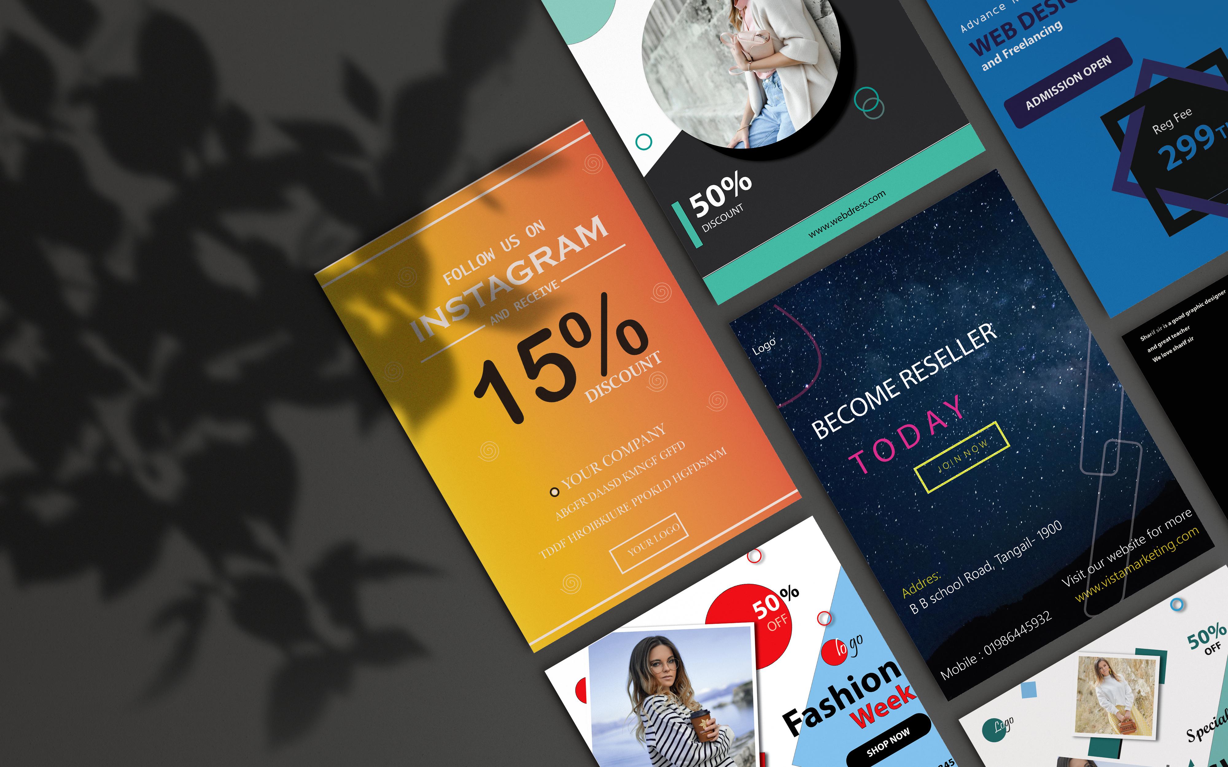 Design social media posts and thumbnails