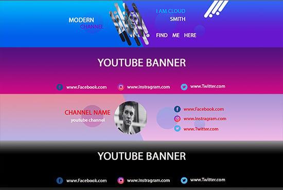 I will design an outstanding youtube banner.