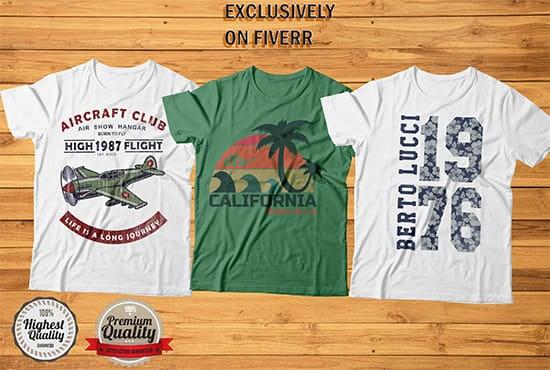 I will create attractive graphic t shirt design