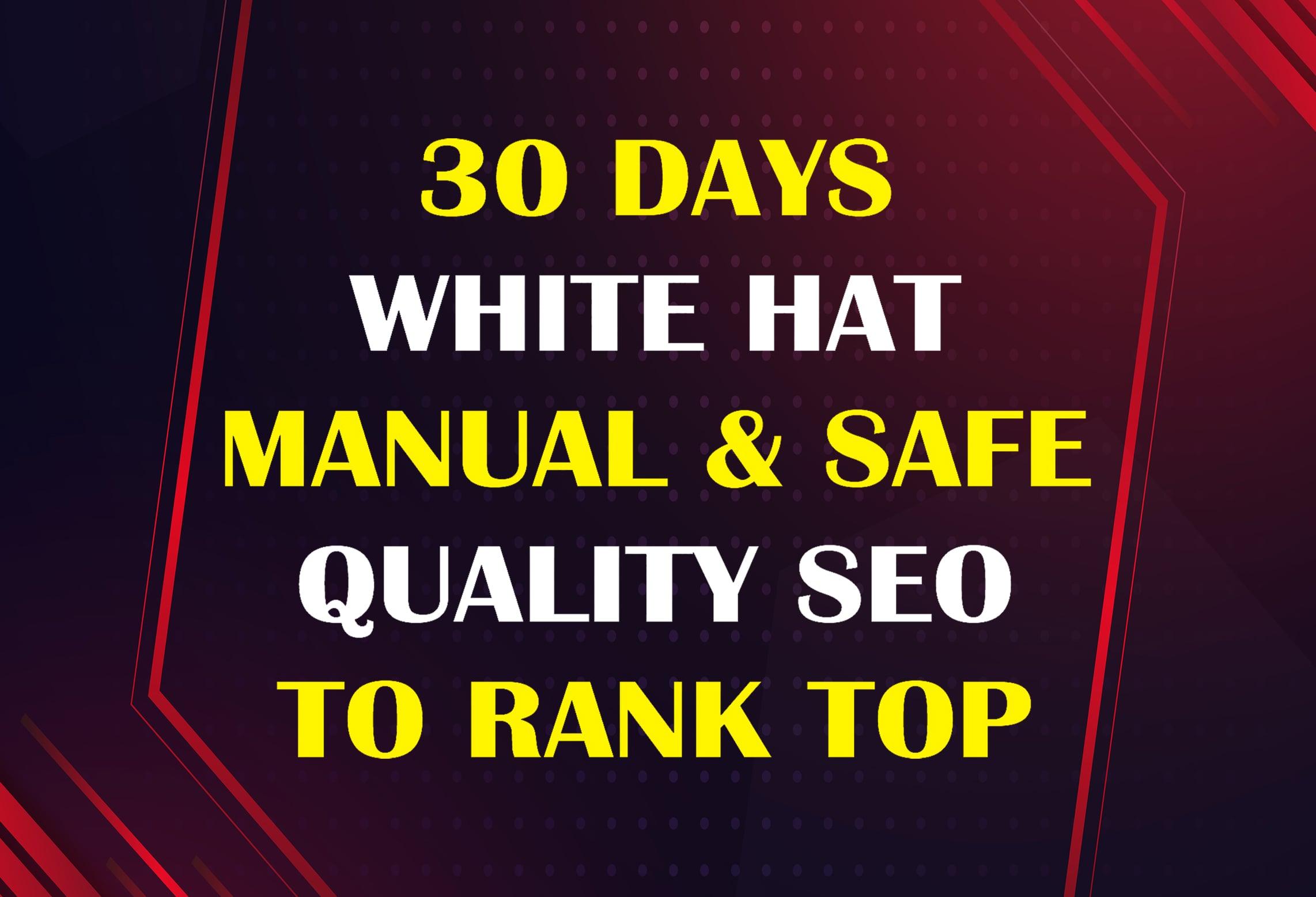 30 Days Manual POWERFUL White Hat SEO Backlinks To Rank Website