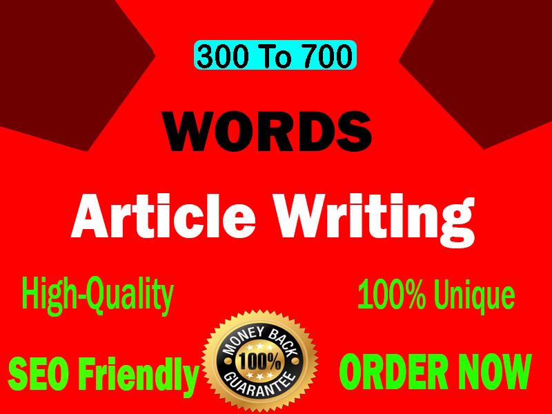 300-700 words a unique article or rewrite 