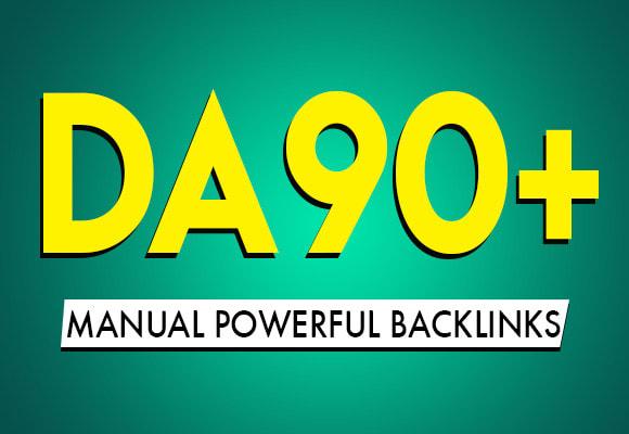 I will create powerful manual SEO backlink for link building on da 90 sites