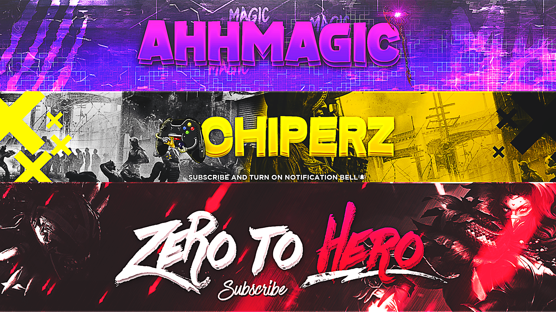 I will design a cool youtube banner and logo