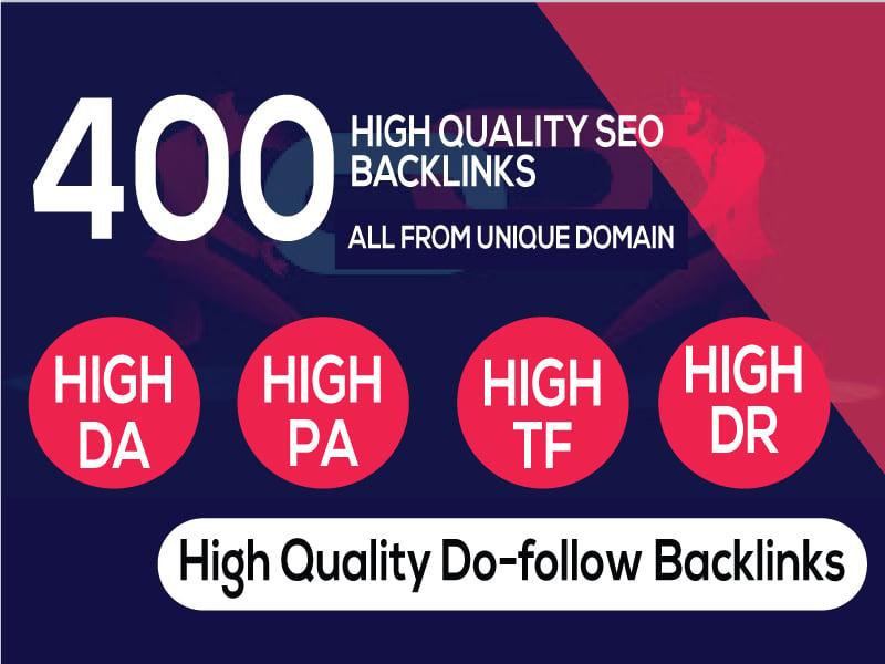 400+PBN Backlink in your website hompage with HIGH DA/PA/TF/CF with unique websites