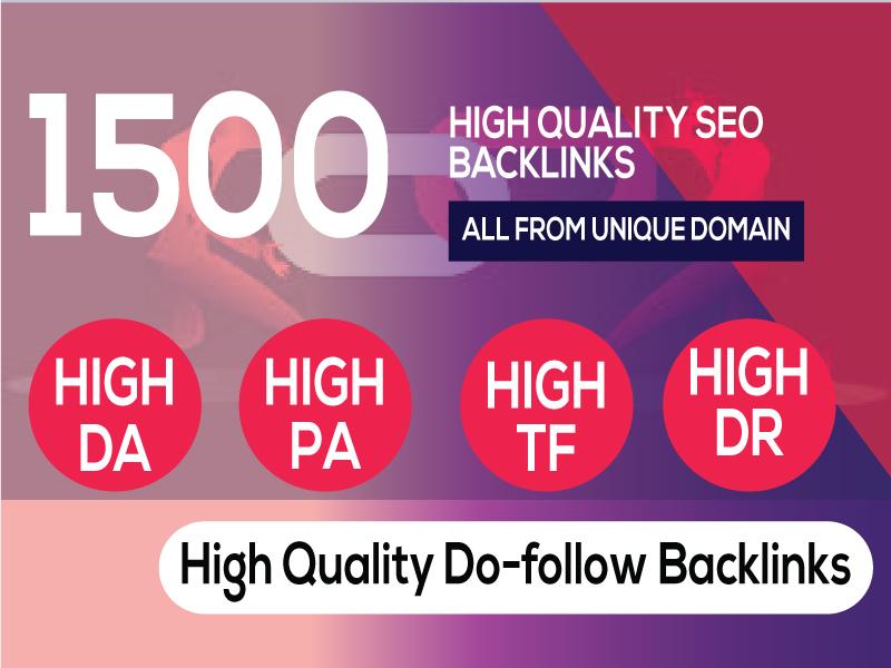 I can Build 1500 web 2.0 Backlinks, all are from the unique website and manual work. 