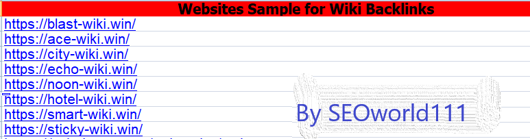 Unique 80 Wiki Backlinks - Google Loves Wiki Backlinks 