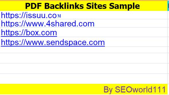 Exclusive 5 PDF Backlinks - DA90-DA100 - Rank 1 On Google 
