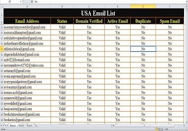 2000 USA Niche targeted verified Email List for Email Marketing