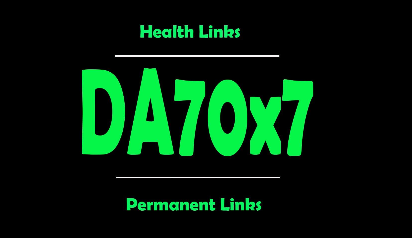 I will give your backlinks on 7 sites Health blogroll permanent