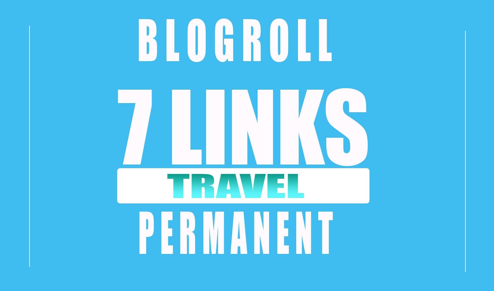 Backlinks DA70x7 TRAVEL SITE Blogroll permanent